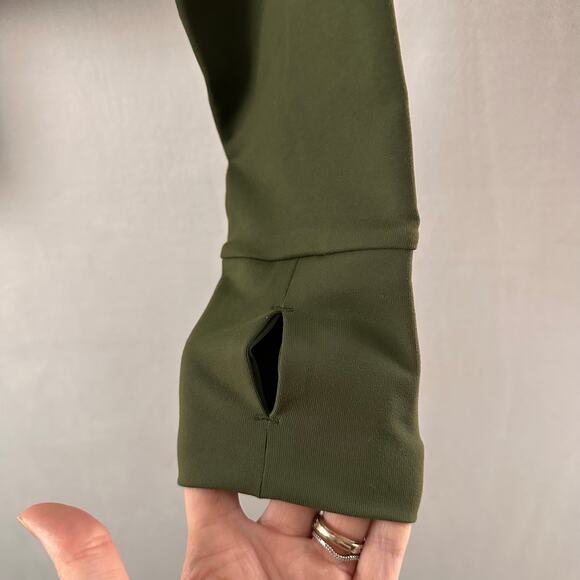 BuffBunny Collection Hooded Crop Sweatshirt Long Sleeve Olive Green NEW Medium - Picture 4 of 5